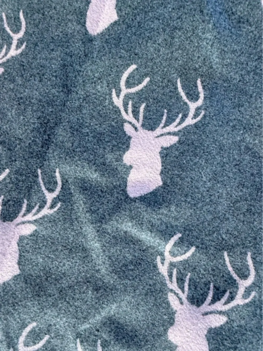 House of Tweed Stag Print Scarf Grey & Pink